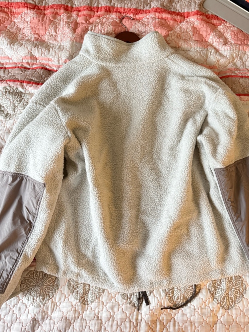 Nike Sportswear Sherpa Fleece Full Zip Jacket Light Bone DD5021-072 SIZE XXL - Picture 7 of 15